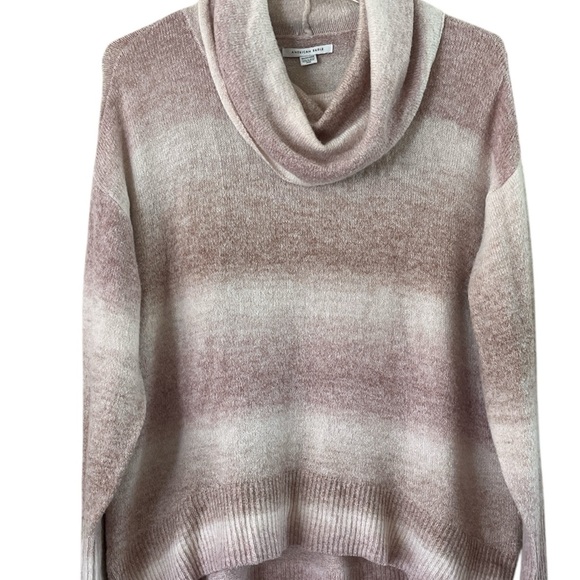 American Eagle Outfitters Pink Ombre Cowl Neck Sweater Hi Low Hemline Size XS - Picture 1 of 14